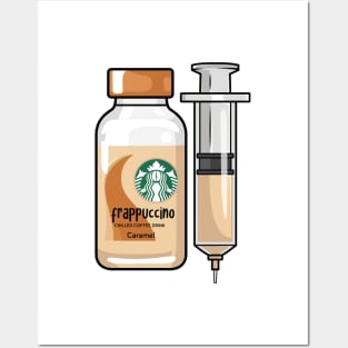 Caramel Iced Coffee Drink Injection for medical and nursing students, nurses, doctors, and health workers who are coffee lovers Posters and Art